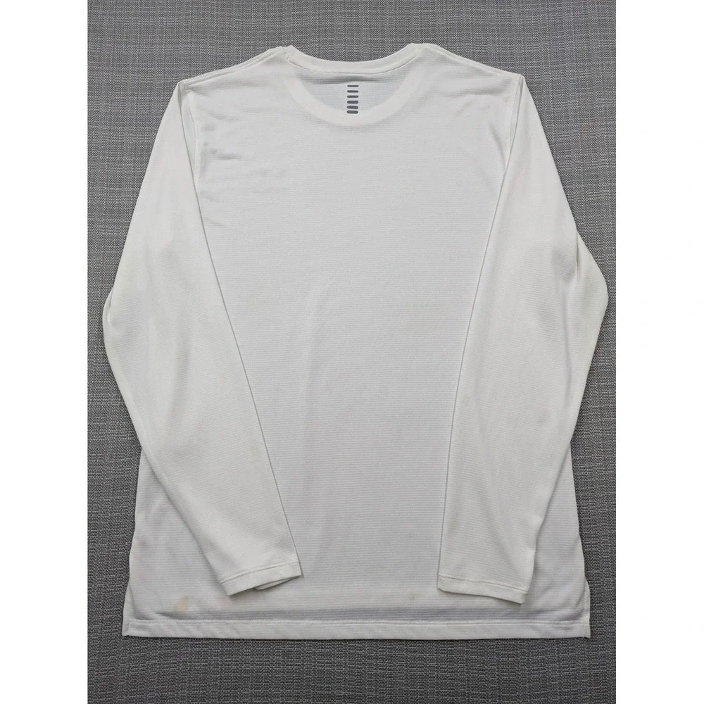 Under Armour Shirt Mens Medium White Long Sleeve Fitted Performance Base Layer
